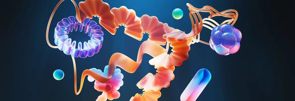Artist's illustration of AI protein folding. Credit: Google DeepMind.