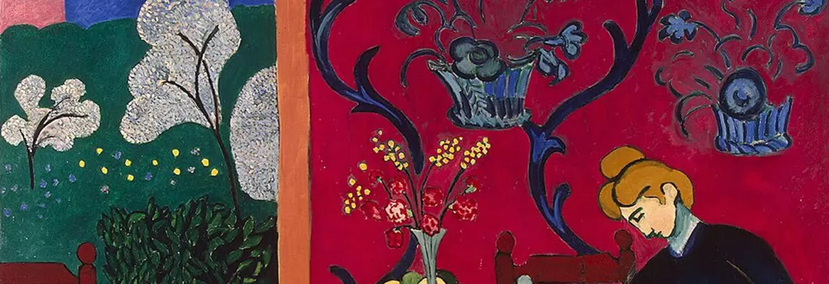 Detail from The Dessert: Harmony in Red (The Red Room) by Henri Matisse, 1908. State Hermitage Museum, Moscow.