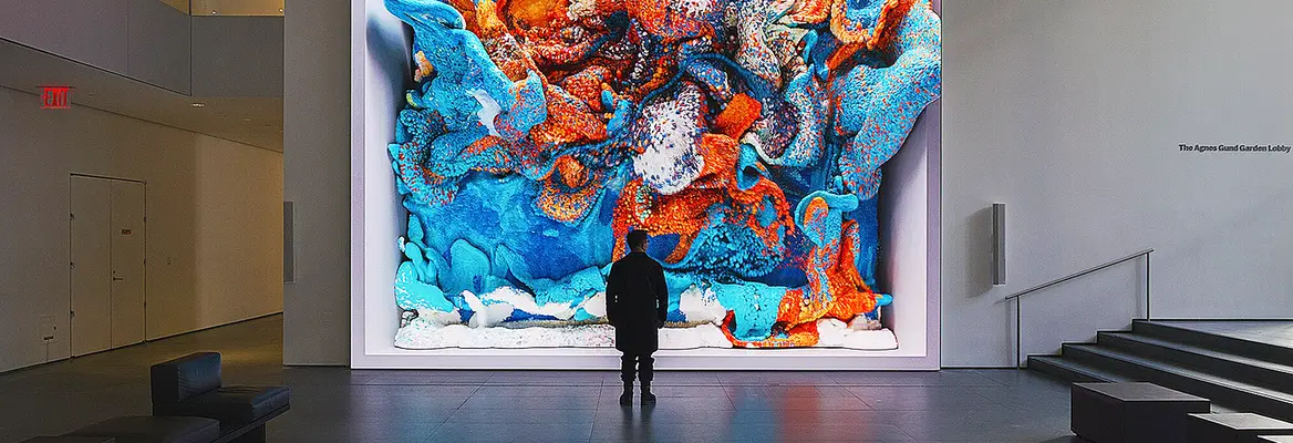 Unsupervised - Machine Hallucinations (2022), by Refik Anadol. Museum of Modern Art.