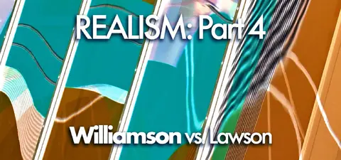 An abstract image featuring colorful, wavy reflections on metallic surfaces with the text 