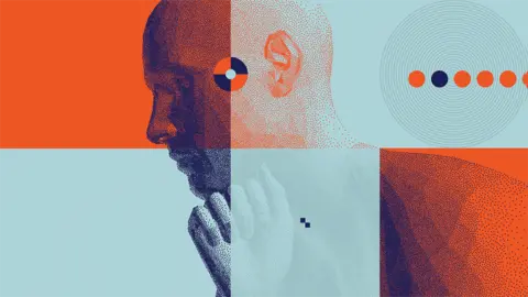 A stylized digital illustration of a profile of a contemplative human figure, featuring a mix of vibrant colors, geometric shapes, and a sense of introspection.