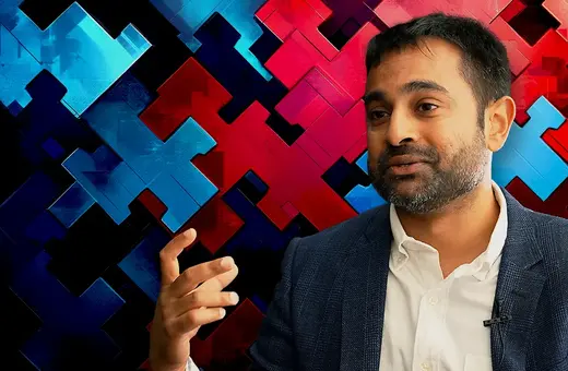 Bhaskar Sunkara on the left after Trump
