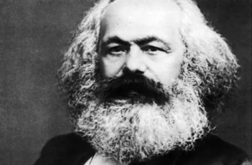 Portrait of Karl Marx, a 19th-century philosopher and economist known for his critiques of capitalism and contributions to socialist theory.