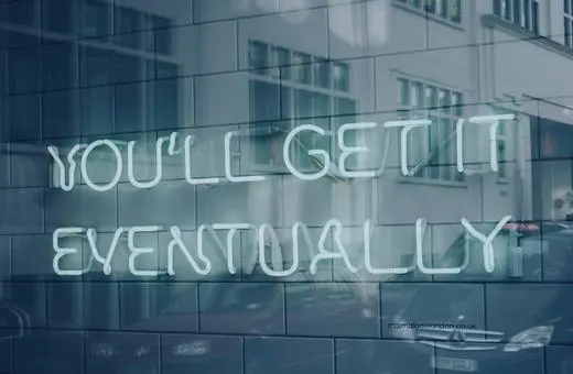 A neon sign reading 
